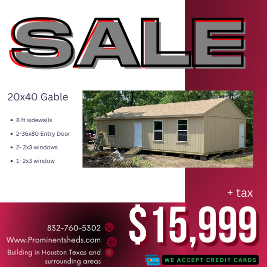 20x40 Gable Cabin